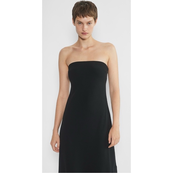 Babaton Resolution Dress - Black Strapless Japanese Crepe Maxi Dress sz XL - Picture 2 of 14